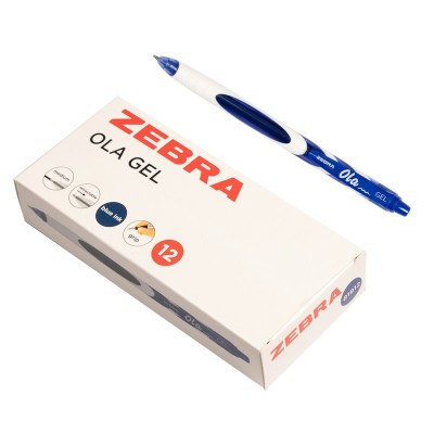 Ручка гелевая автоматическая Zebra OLA синяя 0,7мм 81912 1154862