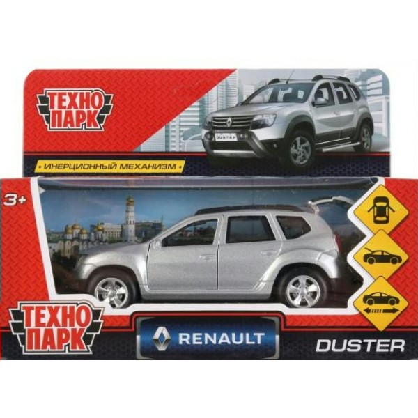 Технопарк Игрушка   Машина. Renault Duster серебристый/12 см, метал., откр. двери, инерц DUSTER-SL Китай