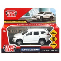 Технопарк Игрушка   Машина Mitsubishi Pajero sport белый, 12 см, металл, открываются двери, инерционная PAJERO-S-WT Китай