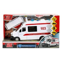 Технопарк Игрушка Машина. Газель Next Скорая 22,5 см, свет, звук, открываются двери, инерционная NEXTVAN-22PLAMB-WH Китай Технопарк Игрушка Машина. Газель Next Скорая 22,5 см, свет, звук, открываются двери, инерционная NEXTVAN-22PLAMB-WH Китай