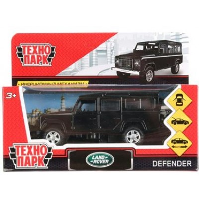 Технопарк Игрушка   Машина. Land Rover Defender черный/12 см, металл., откр. двери, инерц DEFENDER-BK Китай