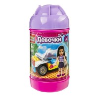 ГородМастеров Игрушка 34 Девочки Конструктор. Девочка с машинкой в банке/34 дет 2063-BL Китай