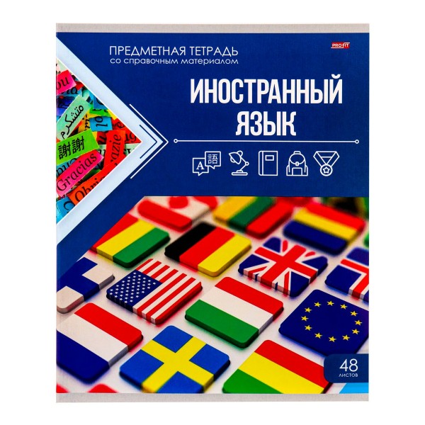 Тетрадь предметная 48 листов А5 клетка Классика знаний Иностранный язык 48-0950 ПрофПресс