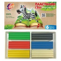 Пластилин 6 цветов 90гр ZOO 30С1810-08 Луч