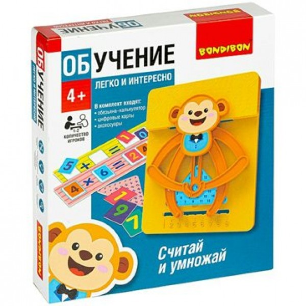 BONDIBON Игра  ОбученЛегкоИнт Считай и умножай. Обезьянка BB4832 Китай