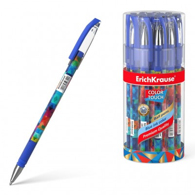 Ручка шариковая ColorTouch Patchwork синяя 0,7мм 50742 ErichKrause