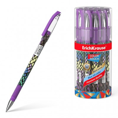 Ручка шариковая ColorTouch Purple Python синяя 0,7мм 50743 ErichKrause