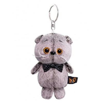 Budi Basa Игрушка   Брелок. Кот Басик с бантиком, мягкая, 12 см ABB-005 Китай