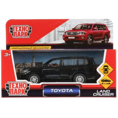 Технопарк Игрушка   Машина. Toyota Land Cruiser черный/12,5 см, металл, откр двери, инерц CRUISER-BK Китай