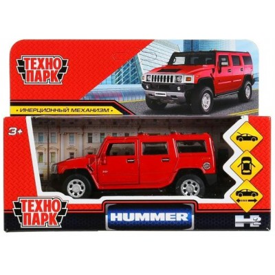 Технопарк Игрушка   Машина. Hummer H2 красный/12см, металл, откр. двери, инерц HUM2-12-RD Китай