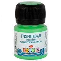 Краска акриловая художественная 20мл глянцевая Decola Светло-зеленая 2926717 ЗХК Краска акриловая художественная 20мл глянцевая Decola Светло-зеленая 2926717 ЗХК