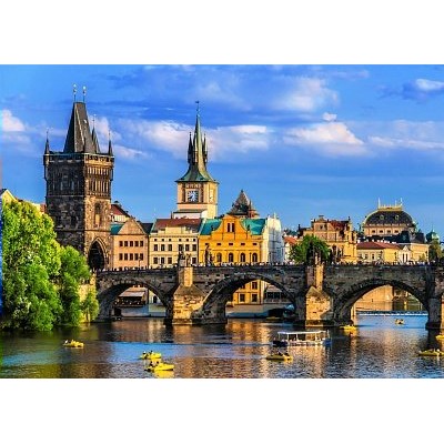 Мозаика алмазная холст б/подрам. 30х40 Мост в Праге блест. част. выкл. 21цв ASG020 Рыжий кот