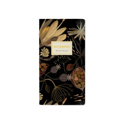 Книжка записная 30 листов А6 клетка Ночные цветы матовая ламинация софт-тач, бежевая бумага, 70г/м2 7-30-001/04 Bruno Visconti 40/160