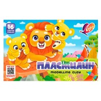 Пластилин 16 цветов ZOO (длинный брусок 15гр) 29С1723-08 Луч