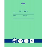 Тетрадь 12 листов А5 частая косая линия с дополнительной горизонтальной Premium Панда 80г/м2 12Т5А6_23630 Хатбер 10/140 065621