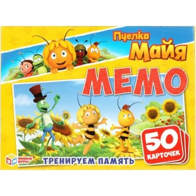 Умные игры Игра   Мемо. Пчелка Майя, 50 карточек  Россия