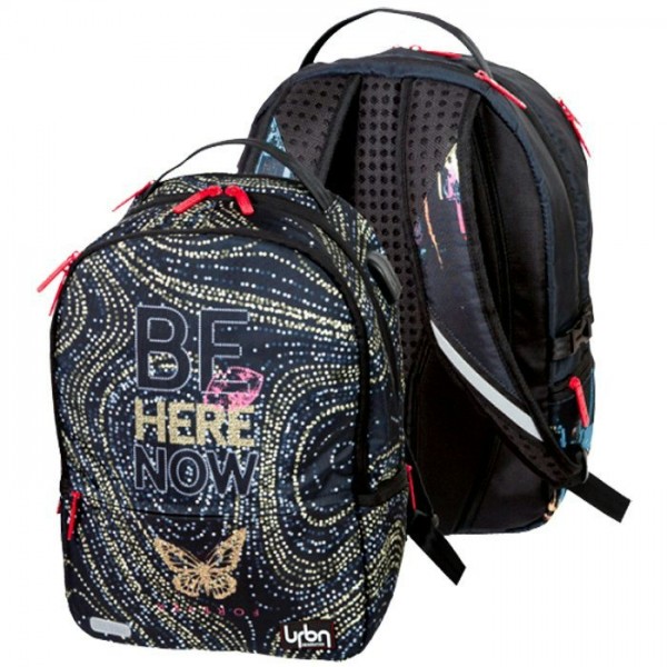 Рюкзак  39х30х17см Red Label Be Here эргон. спин. уплот. лям. 2отд. USB/аудио выход 7032129 deVente