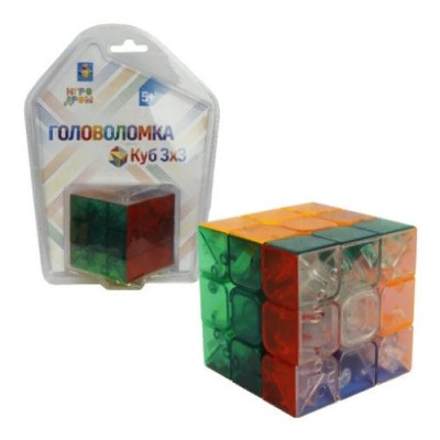 1 Toy Игрушка   Головоломка. Кубик рубик/3х3/с прозрачными гранями Т14217 Китай