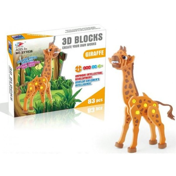 Рыжий кот Игрушка   Конструктор 3D. Giraffe. Жираф/83 дет 1956330 Китай