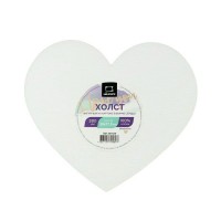 Холст на картоне 20х17,5см 280г/м2, хлопок 100%, мелкое зерно, в форме сердца 220120 Малевичъ