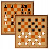 ДесятоеКорол Игра   Шахматы и шашки/730 х 730, демонстрационные, магнитные 03903 ---