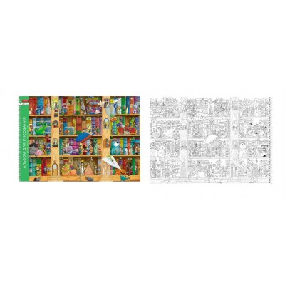 Альбом 40 листов для рисования А3 спираль Приключения в библиотеке с раскрас. жест. подл. 100г/м2 23305 40А3Всп_23305 Хатбер  067626