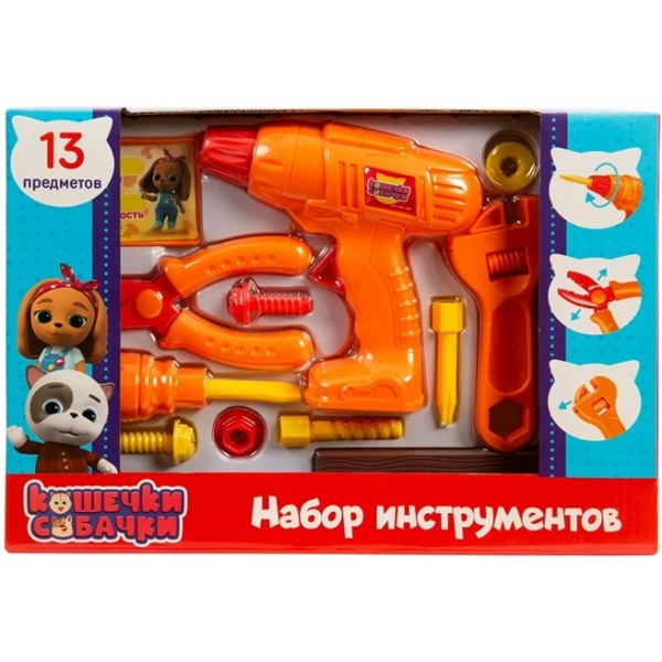 Росмэн Игрушка  КошечкиСобачки Набор инструментов/13 предметов 38424 Китай