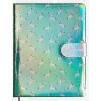 Дневник универсальный А5+ твердая обложка, поролон, кожзам Unicorns магнитный клапан, ляссе 2021174 deVente
