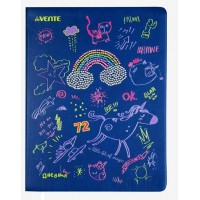 Дневник универсальный А5+ твердая обложка, поролон, кожзам Rainbow шелкография, объемная аппликация, ляссе 2020128 deVente Дневник универсальный А5+ твердая обложка, поролон, кожзам Rainbow шелкография, объемная аппликация, ляссе 2020128 deVente