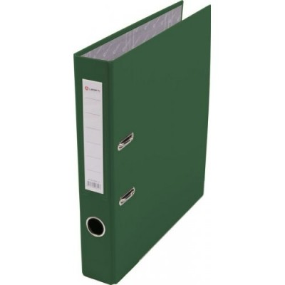 Папка регистратор 50мм А4 РР зеленая, металлическая окантовка, карман LAMARK601 AF0601-GN1 Lamark  128/73107