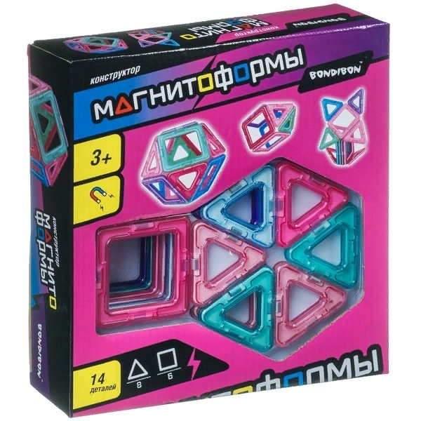 BONDIBON Игрушка   Конструктор. Магнитоформы/14 дет BB4400 Китай