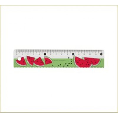 Линейка пластиковая 15см HappyGraphix Fresh & fruity Арбуз с волнистым краем 45-0012/07 Bruno Visconti