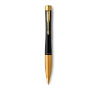 Ручка подарочная шариковая Urban Twist Black GT синяя черно - золотой корпус подарочная упаковка 318950, Р920177 Parker  2143640