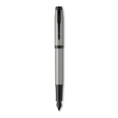 Ручка подарочная перьевая PK IM MGREY BT FP F GB корпус черный/серебро1262425 2127619 Parker