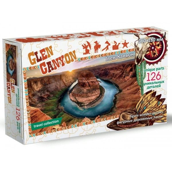 Нескучные игры Пазл 126 ФигурнПазлы Travel collection. Глен-Каньон/дерев 8278 Россия