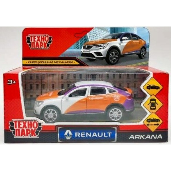 Технопарк Игрушка   Машина. Renault Arkana/12 см, металл, откр. двери, багажник, инерц ARKANA-12DEL-OGWH Китай