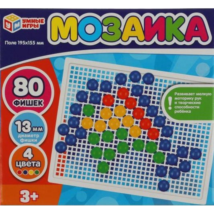 Умные игры Игрушка Мозаика/80 дет Россия