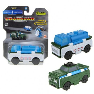 1 Toy Игрушка  TranscarDouble Автовывернушка. Автоцистерна-внедорожник/8 см Т18285 Китай