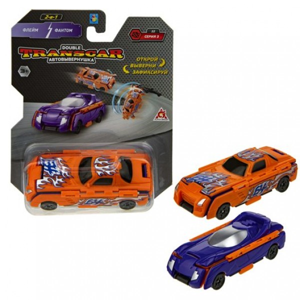 1 Toy Игрушка  TranscarDouble Автовывернушка. Флейм-фантом/8 см Т20790 Китай