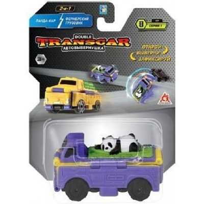 1 Toy Игрушка  TranscarDouble Автовывернушка. Панда-кар-фермерский грузовик/8 см Т21859 Китай