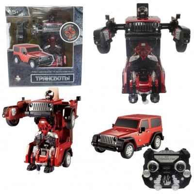 1 Toy Игрушка  Трансботы Робот-трансформер. Джип/30 см, красный, радиоуправление Т10860 Китай