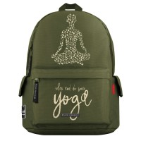 Рюкзак  30х40х17см Yoga темно-зеленый, 1 отделение, 3 кармана, 570гр 12-003-141/11 Bruno Visconti