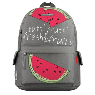 Рюкзак  30х40х17см Fresh&Fruity Арбуз серый, 1 отделение, 3 кармана, 570гр 12-003-159/05 Bruno Visconti