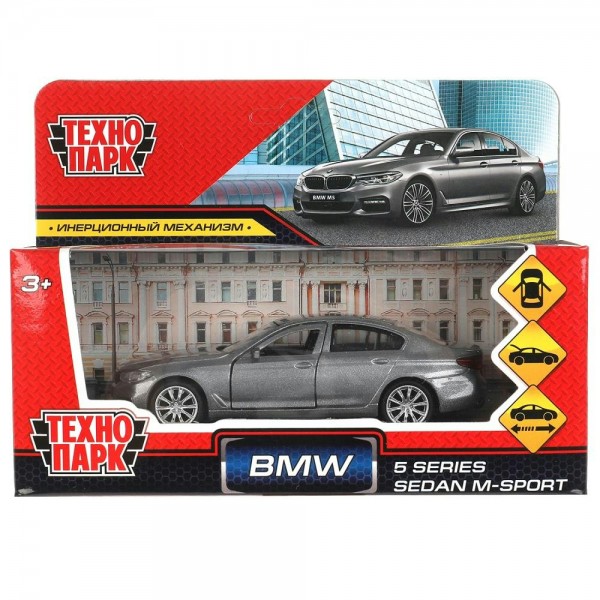 Технопарк Игрушка   Машина. BMW 5 Series Sedan M-Sport/12 см, металл, инерционная 5ER-12-GY Китай