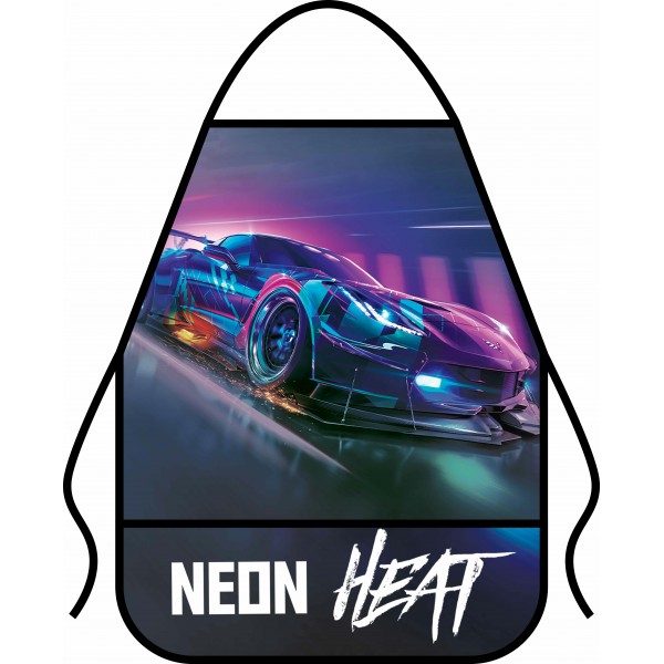 Фартук для труда 49х39см Neon car с карманом ФДТ-3 Пчелка