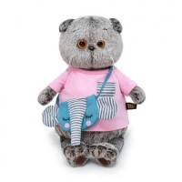 Budi Basa Игрушка   Кот Басик в футболке и с сумочкой - слоник/мягкая, 22 см Ks22-172 Россия