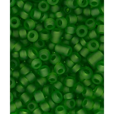 Бисер 2,0мм зеленый матово прозрачный 100гр круг. № 0007М GR Zlatka