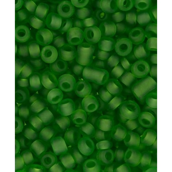 Бисер 2,0мм зеленый матово-прозрачный 100гр круглый № 0007М GR Zlatka