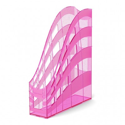 Лоток вертикальный 75мм S-Wing Glitter розовый 55586 ErichKrause