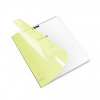 Тетрадь 12 листов А5+ 170х203 клетка, пластиковая обложка Классика CoverPro neon желтая 60г/м2 56352 ErichKrause 10/280